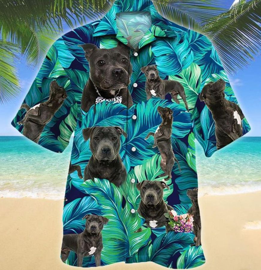 Staffordshire Bull Terrier Dog Lovers Hawaiian Shirt