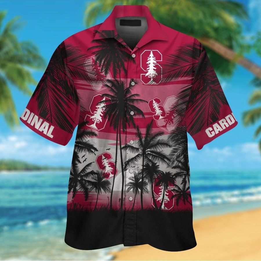 Stanford Cardinal Short Sleeve Button Up Tropical Aloha Hawaiian Shirts For Men Women Shirt