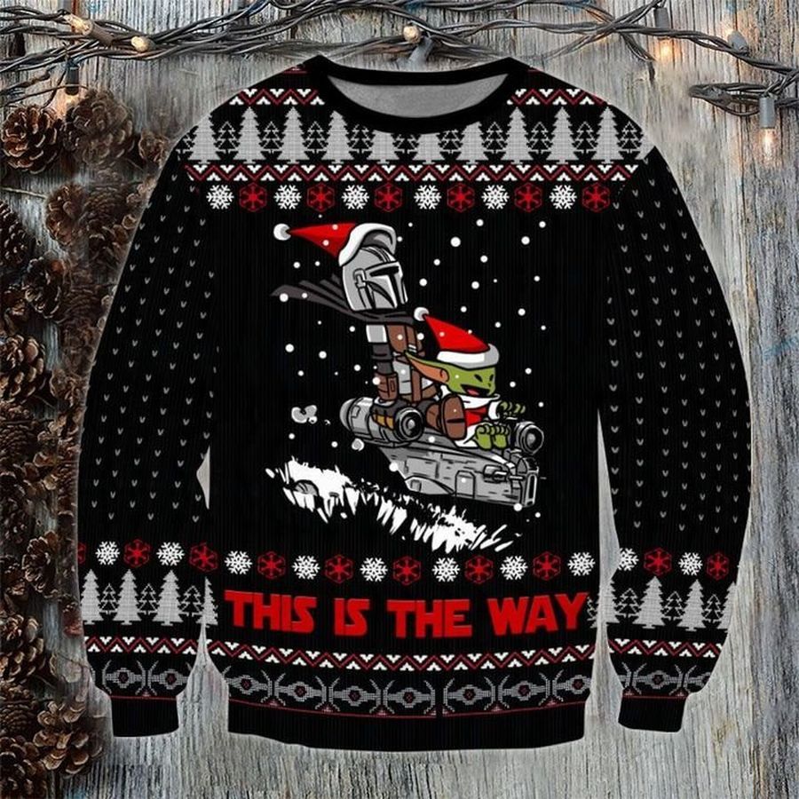 Star Wars Baby Yoda This is The Way Ugly Sweater Christmas