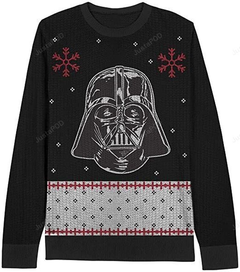 Star Wars Darth Vader Face Youth Black Ugly Christmas Sweater, Ugly Sweater, Christmas Sweaters, Hoodie, Sweater