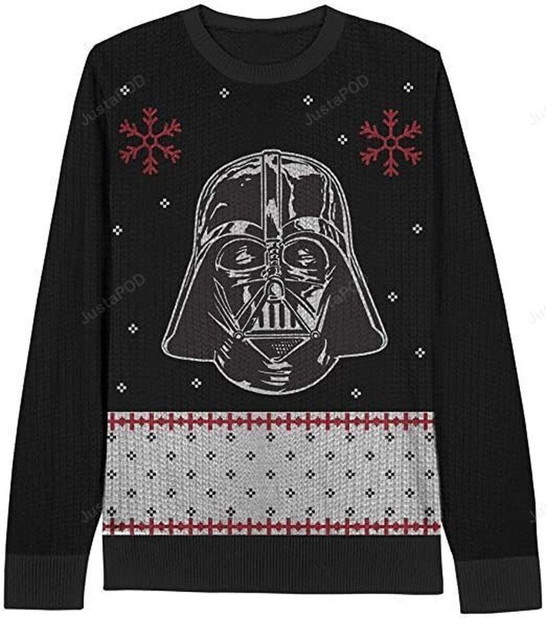 Star Wars Darth Vader Face Youth Black Ugly Christmas Sweater