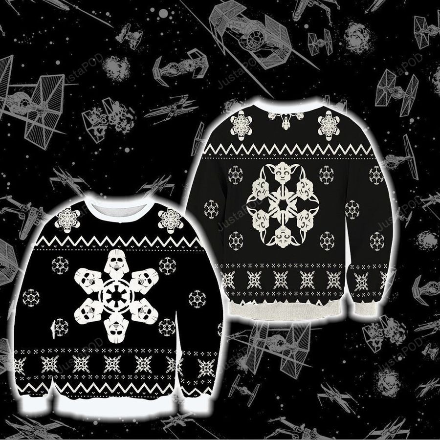 Star Wars Snow Flake Ugly Christmas Sweater, All Over Print Sweatshirt, Ugly Sweater, Christmas Sweaters, Hoodie, Sweater