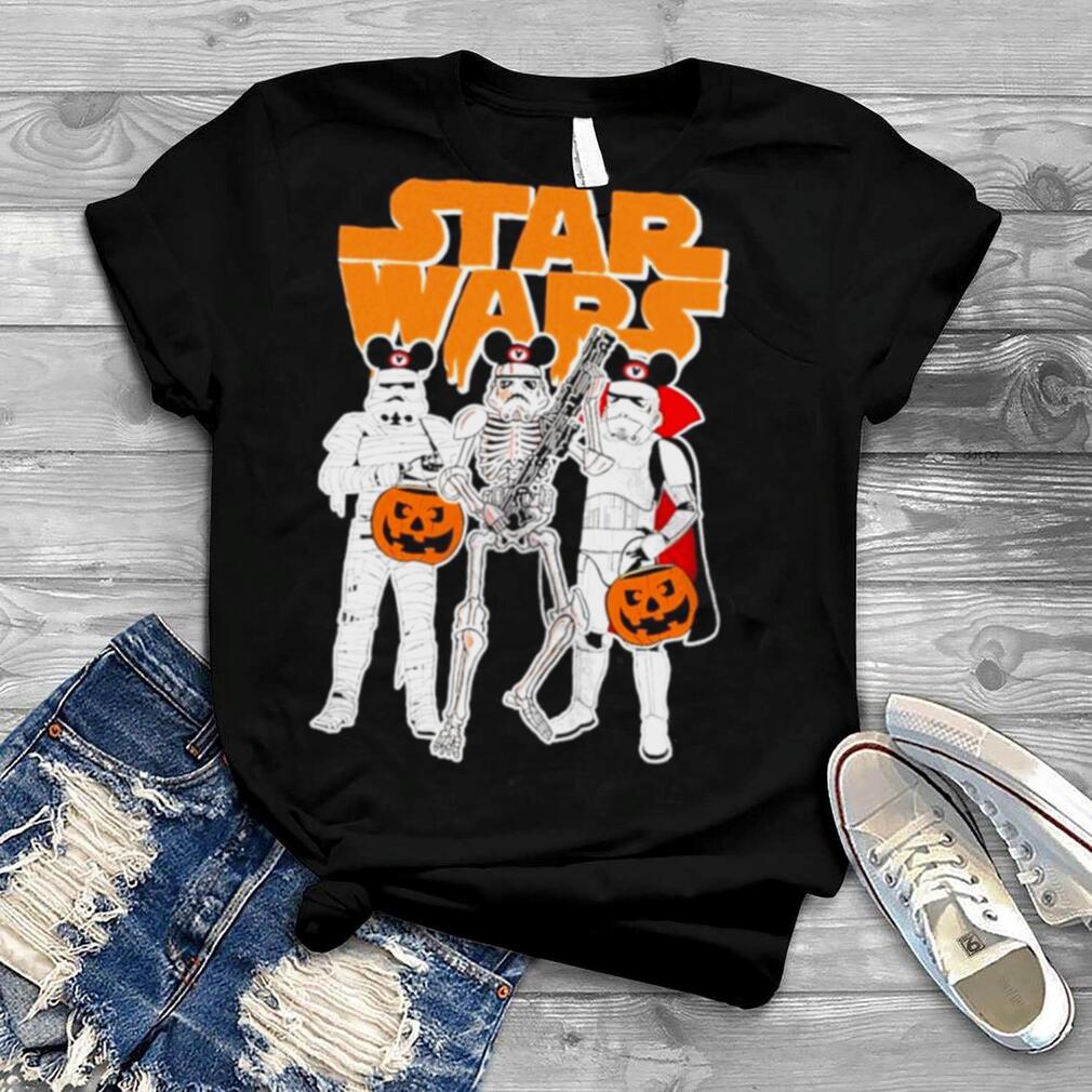 Star Wars Stormtrooper Skeleton Costume Mickey Ears Halloween Unisex T Shirt