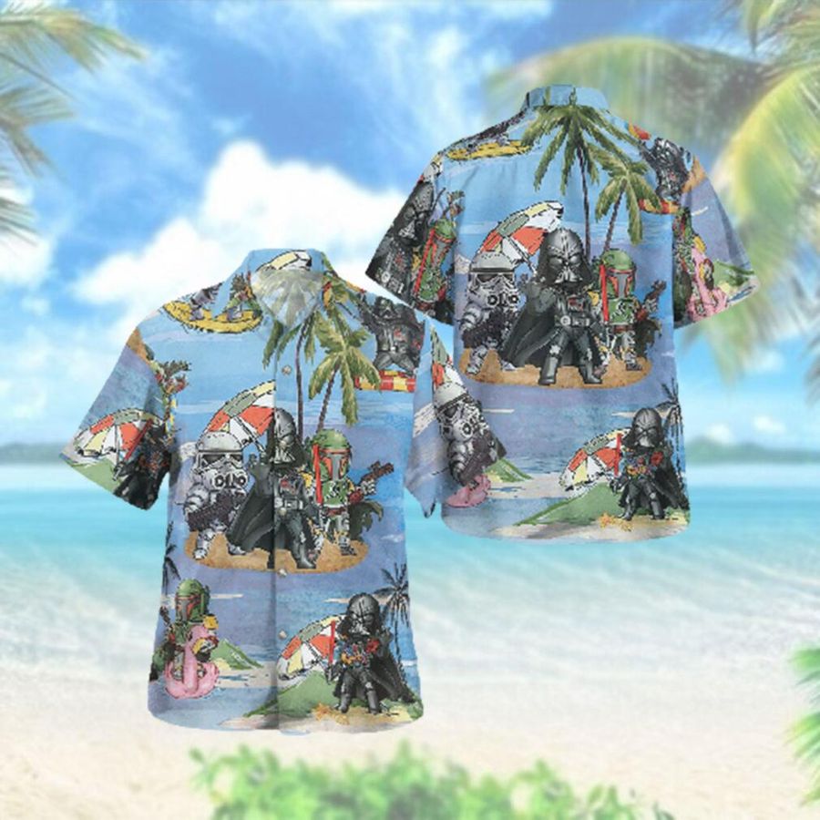 Star Wars Vader Stormtrooper Boba Fett Beach Hawaiian Hawaiian Shirt