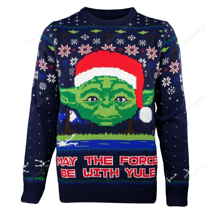 Star Wars Yoda Knitted Ugly Sweater Ugly Sweater Christmas Sweaters