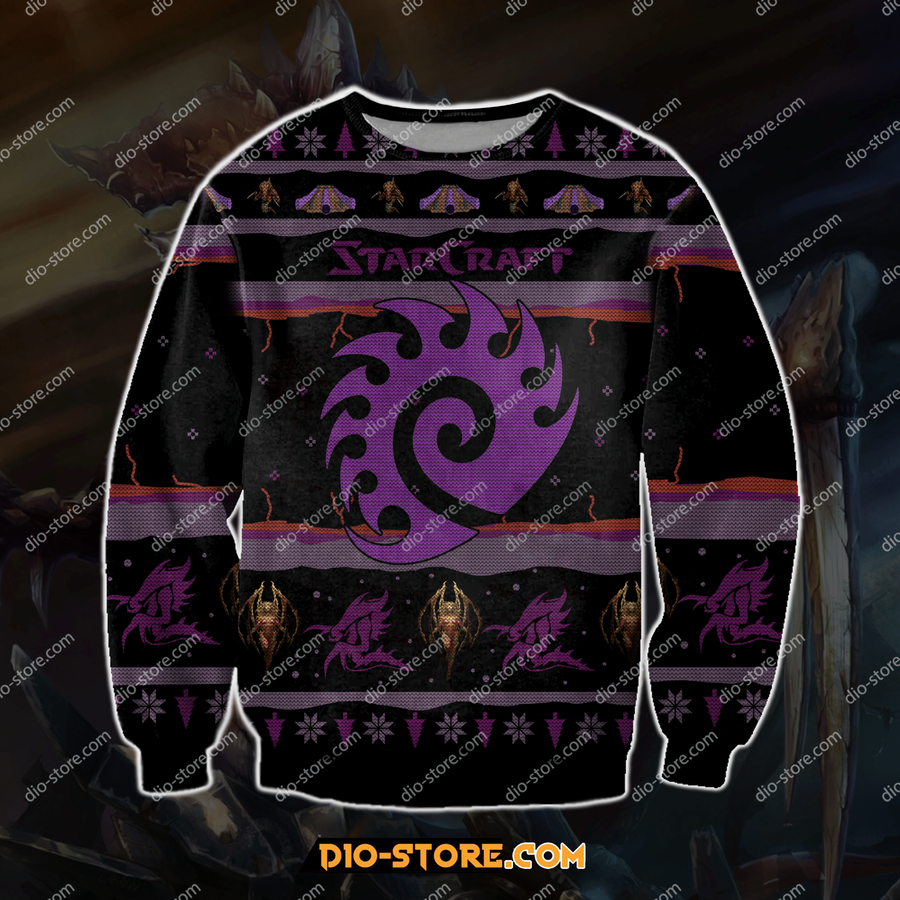 Starcraft Ugly Christmas Sweater All Over Print Sweatshirt Ugly Sweater.png