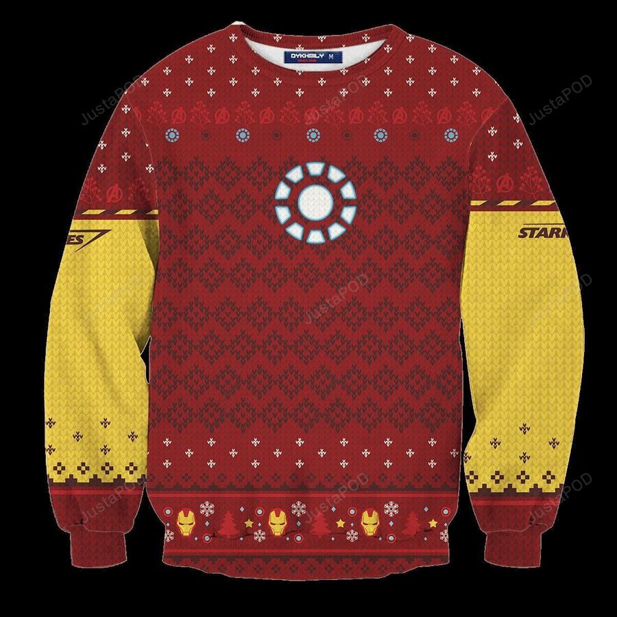 Stark Iron Man Ugly Christmas Sweater, All Over Print Sweatshirt, Ugly Sweater, Christmas Sweaters, Hoodie, Sweater