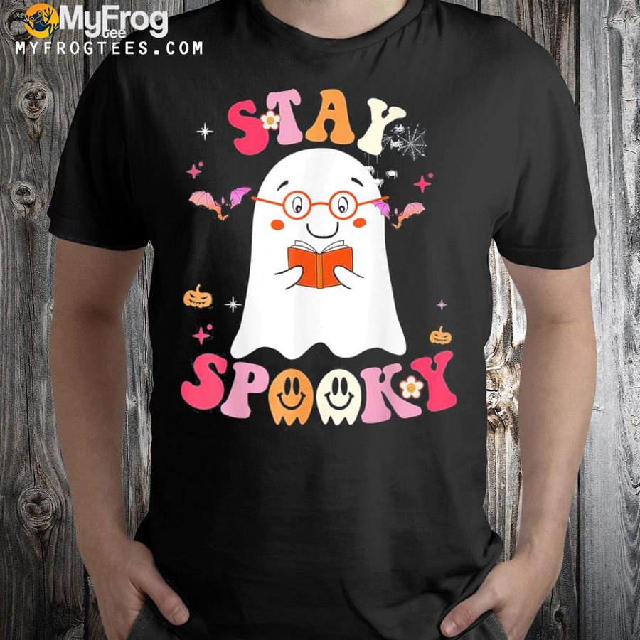 Stay spooky cute ghost with flowers halloween costume shirt