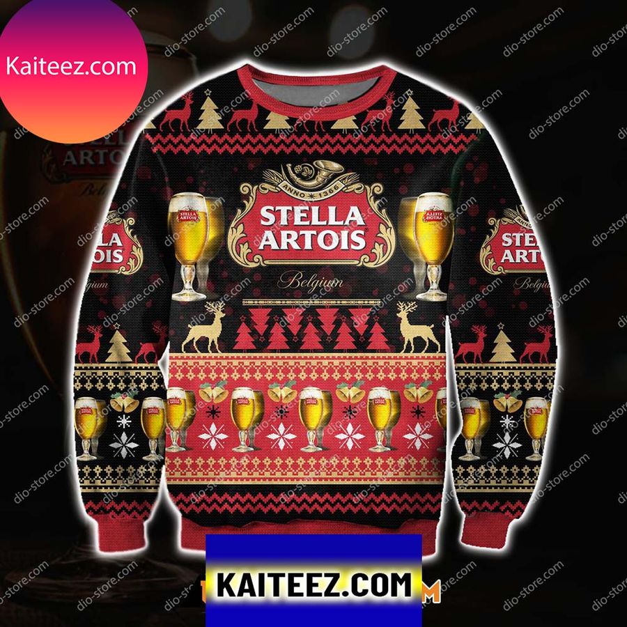 Stella Artois Beer 3d All Over Print Christmas Ugly  Sweater