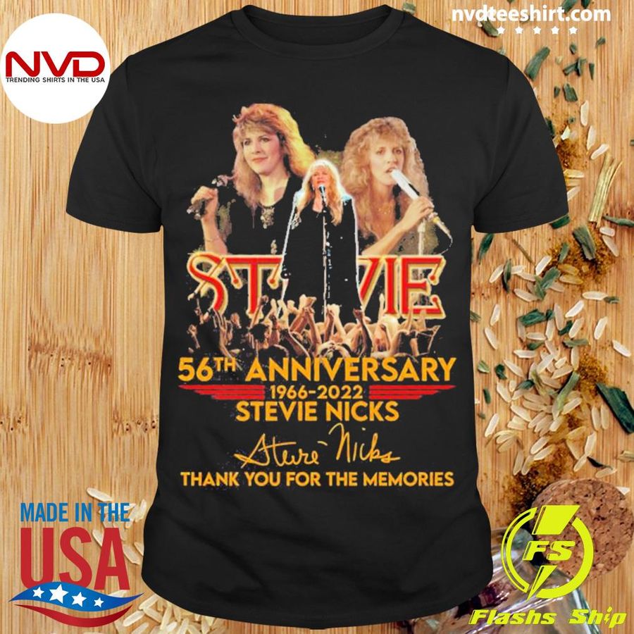 Stevie Nicks 56th Anniversary 1966-2022 Thank You For The Memories Signature Shirt