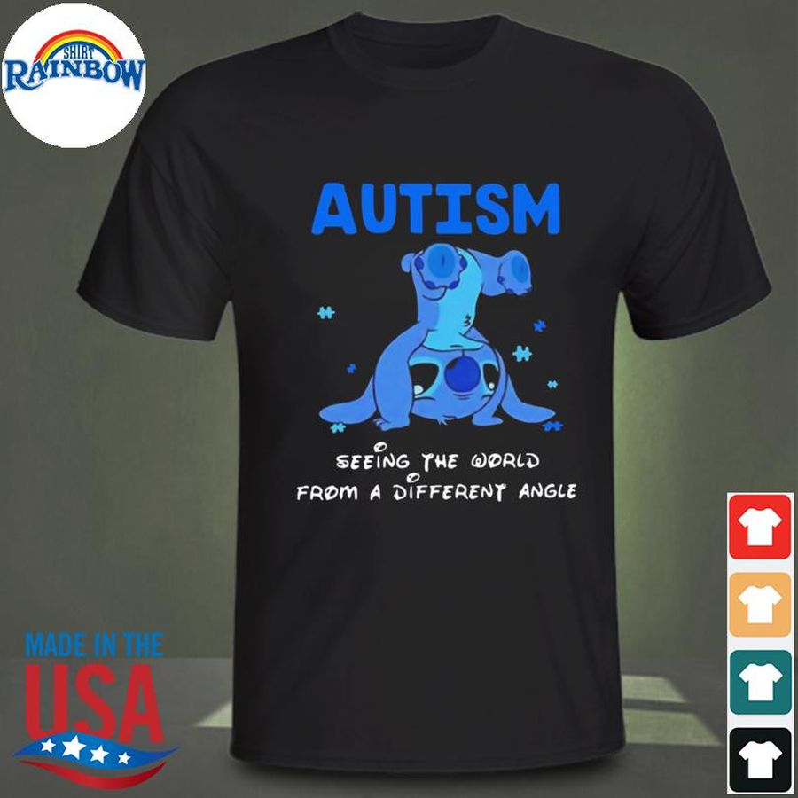 Stitch Autism seeing the world from a different angle shirt