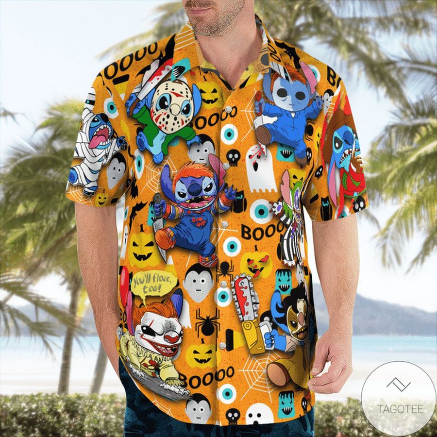 Stitch Halloween Boo Hawaiian Shirt