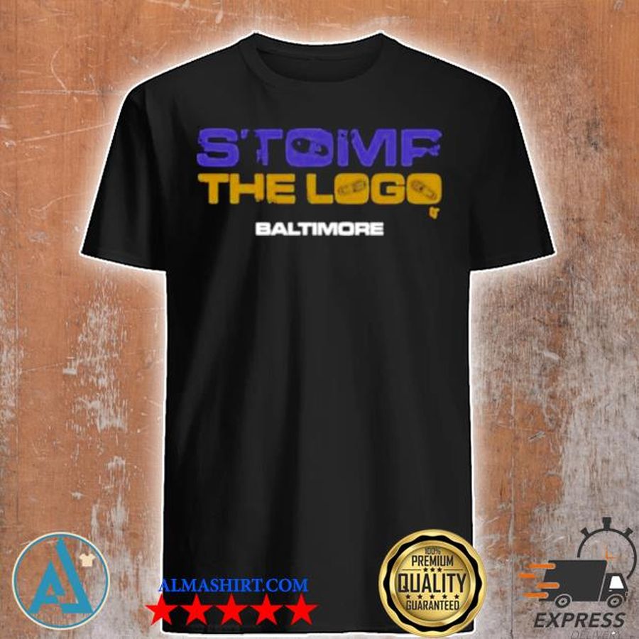 Stomp the logo breakingt baltimore football shirt