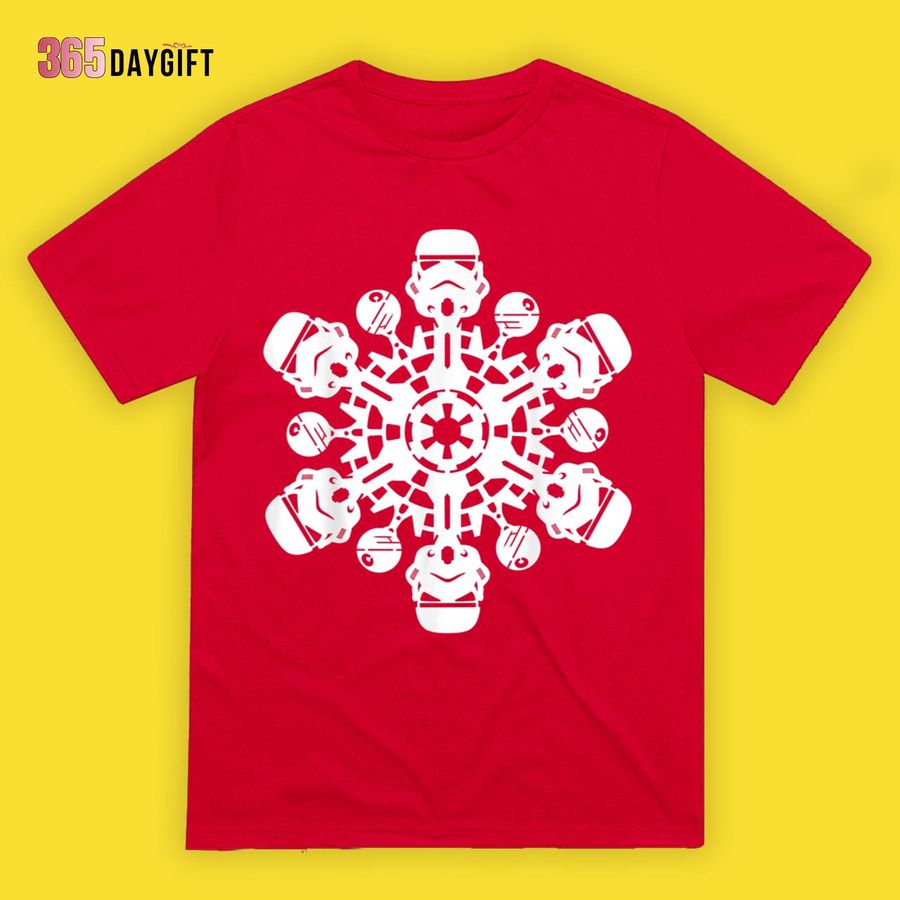 Stormtrooper Christmas Snowflake Graphic Star Wars Christmas T Shirt