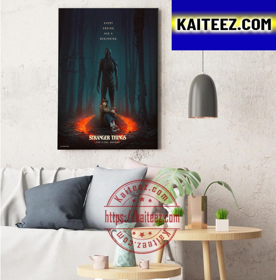 Stranger Things The Final Season Every Ending Has A Beginning Decorations Poster Canvas Home Decor Poster Canvas