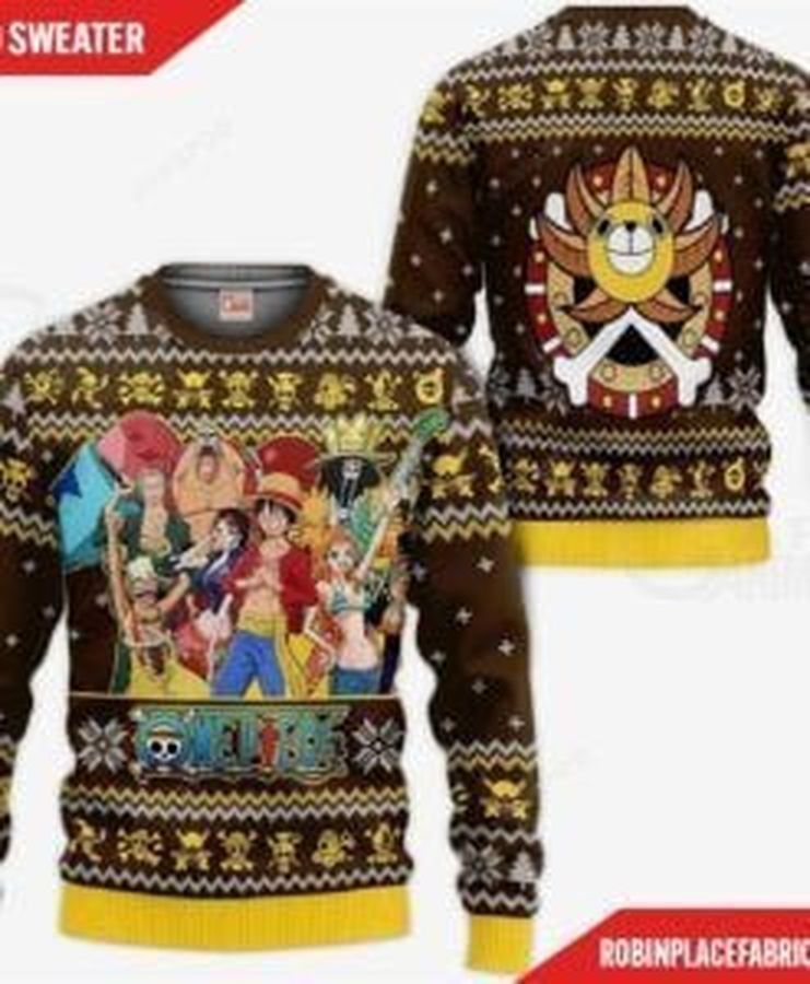 Straw Hat Pirates One Piece Ugly Christmas Sweater All Over