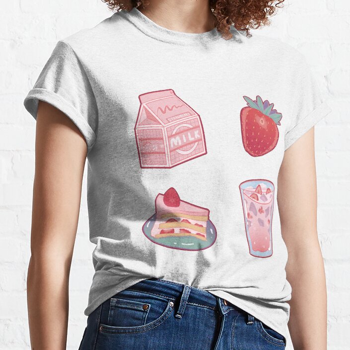 Strawberry Milk Sticker Pack Classic T-Shirt