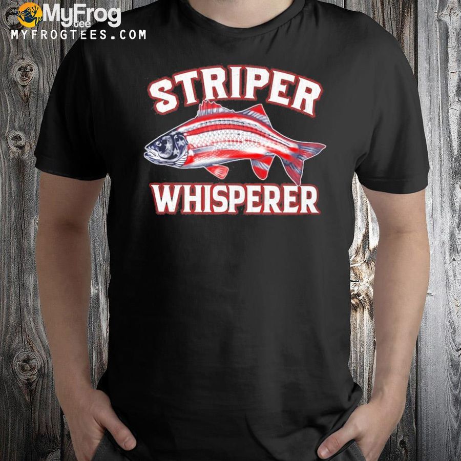 Striper whisperer love fishing American flag shirt