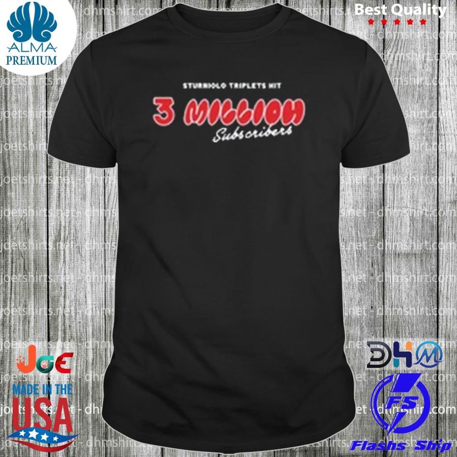 Sturniolo triplets 3 million subscriber logo shirt