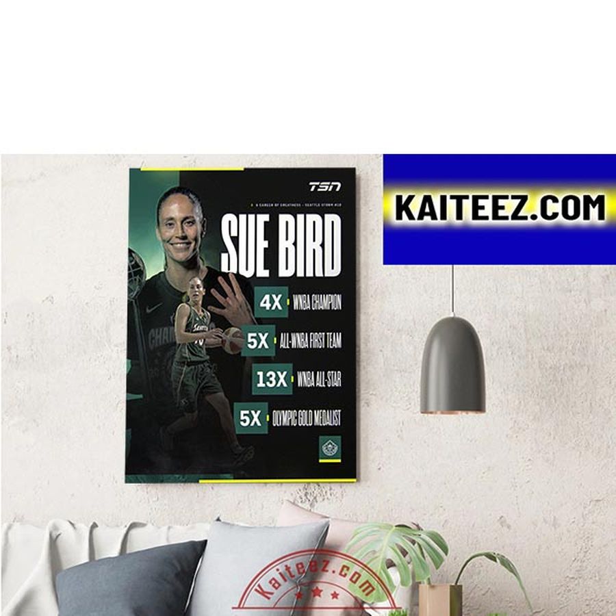 Sue Bird Retirement A Career Of Greatness Decorations Poster Canvas Home Decor Poster Canvas