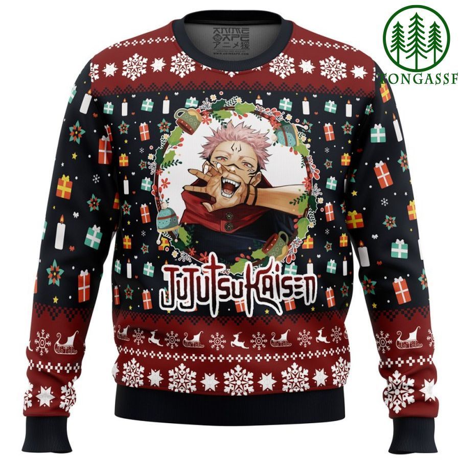 Sukuna Christmas Jujutsu Kaisen Ugly Christmas Sweater