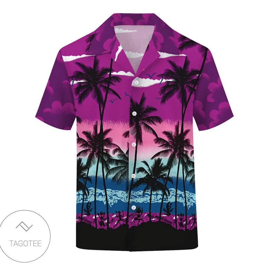 Summer Beach Palm Trees Aloha Hawaiian Shirt
