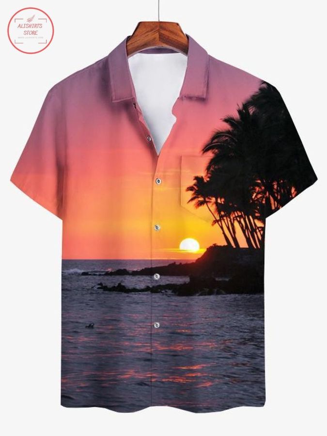Sunset By The Ocean Hawaiian Shirt