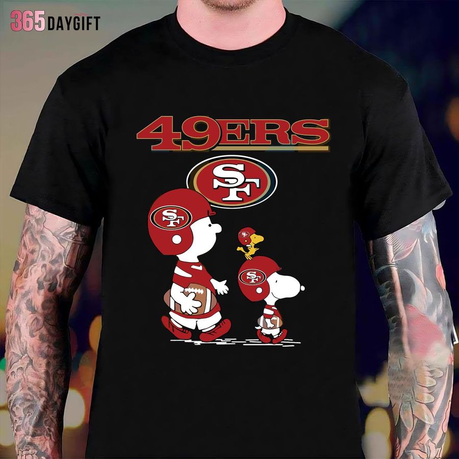 Super Bowl San Francisco 49ers T-Shirt Snoopy The Peanuts San Francisco 49ers