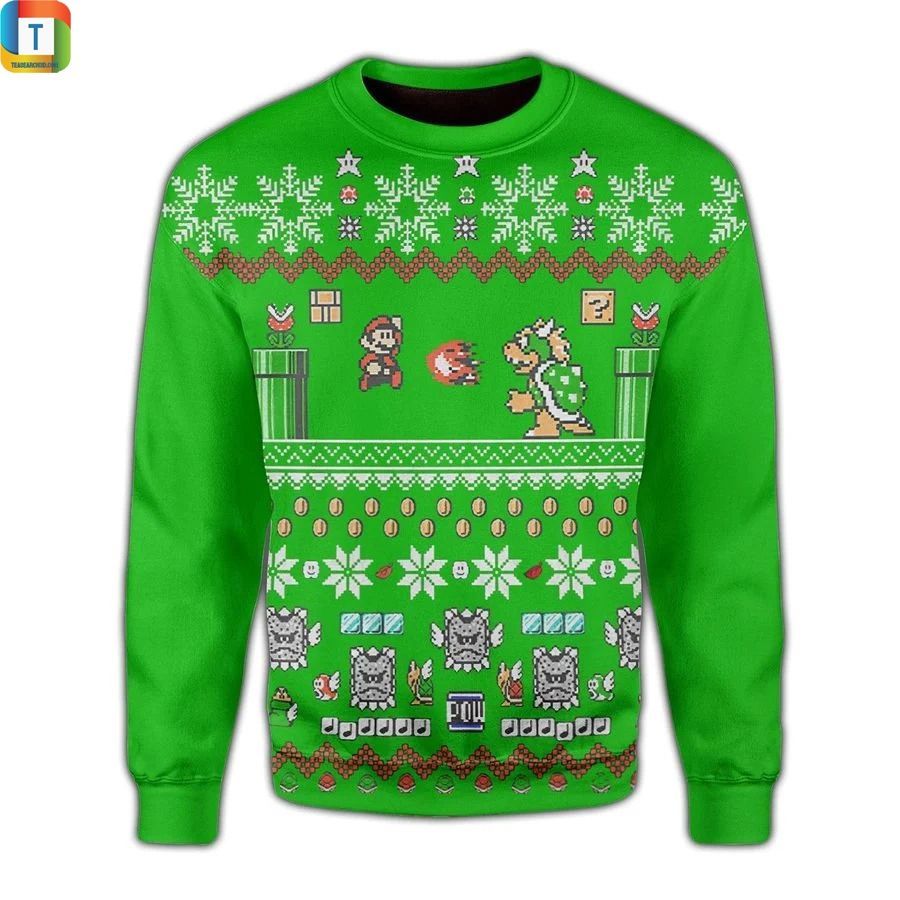 Super mario ugly sweater Ugly Sweater Christmas Sweaters Hoodie Sweater