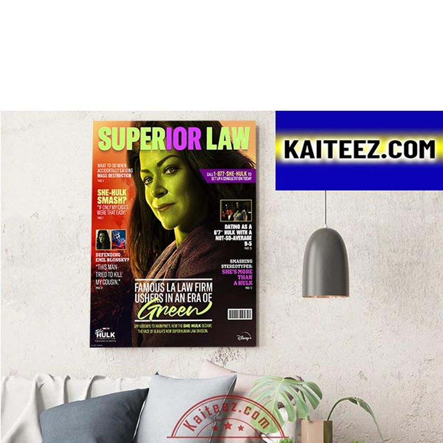 Superior Law Newest Cover In Marvel Studios She Hulk Attorney at Law ArtDecor Poster Canvas