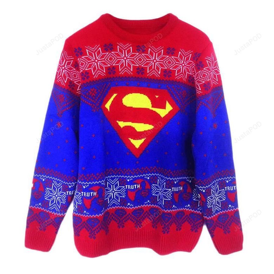 Superman Logo Ugly Sweater, Ugly Sweater, Christmas Sweaters, Hoodie, Sweater