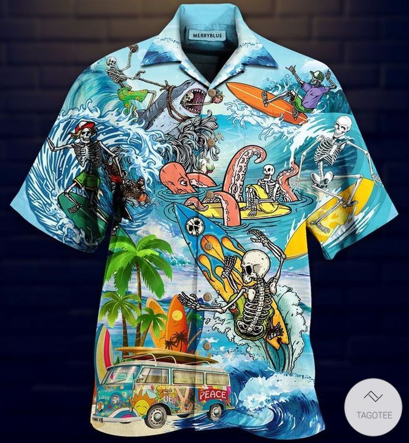 Surfing Ocean Hawaiian Shirt