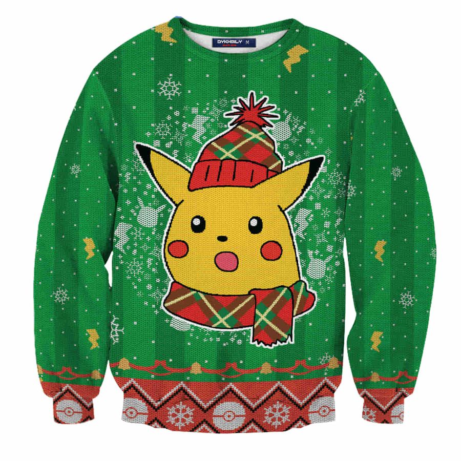 Surprise Pikachu Wool Knitted Ugly Sweater