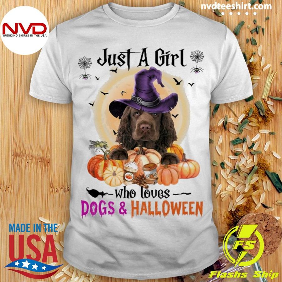 Sussex Spaniel Just A Girl Who Loves Dogs And Halloween Shirt