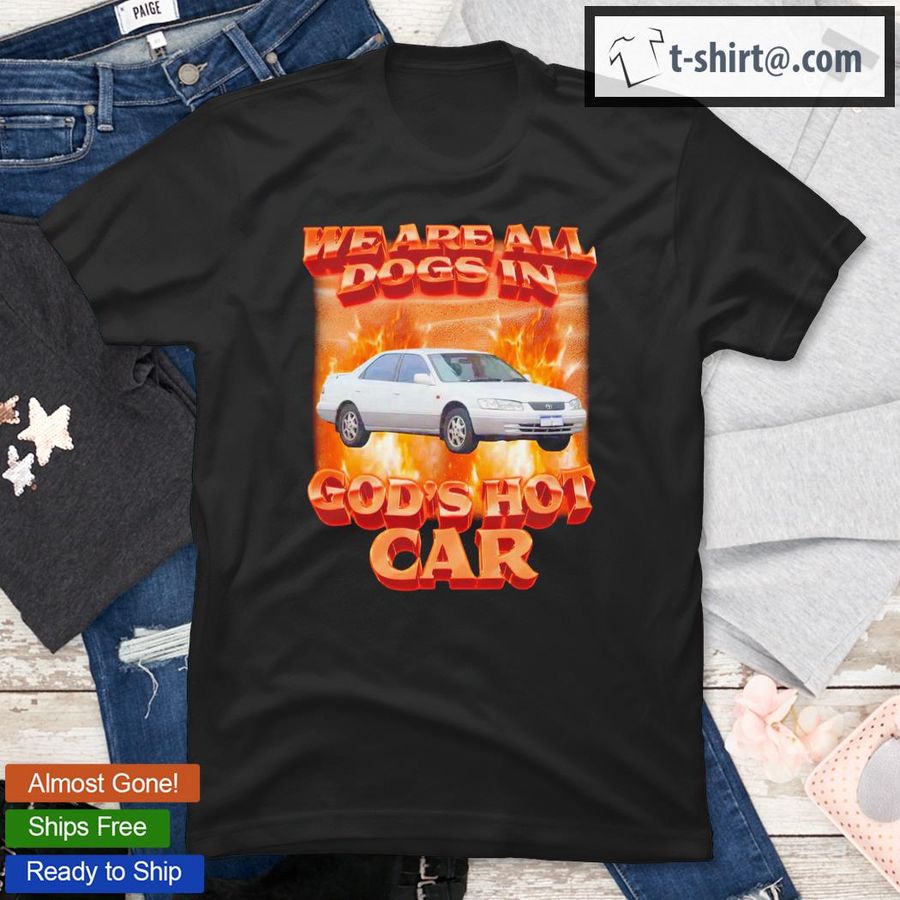 Swag Stimulus We Are All Dogs In God's Hot Car T-Shirt