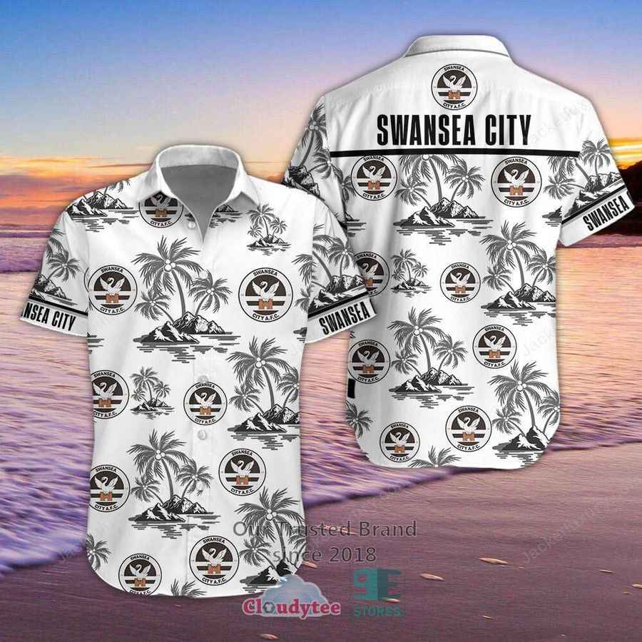Swansea City A.F.C. Island Hawaiian Shirt, Short – LIMITED EDITION