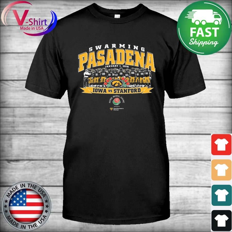 Swarming Pasadena Iowa vs Stanford Rose Bowl Game Shirt