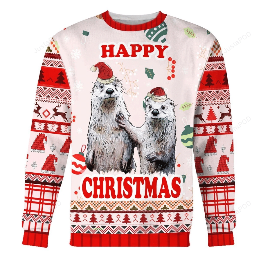 Sweater Couple Ugly Christmas Sweater All Over Print Sweatshirt Ugly.png
