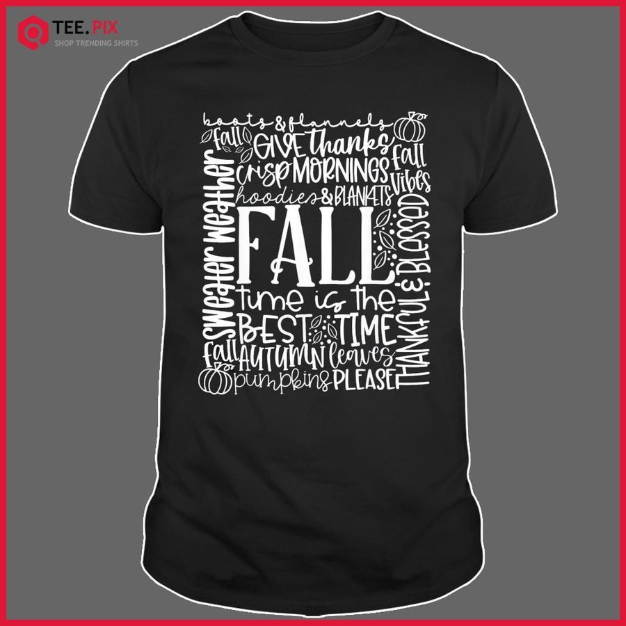 Sweater Weather Thankful & Blessed Fall Autumn Collection Shirt
