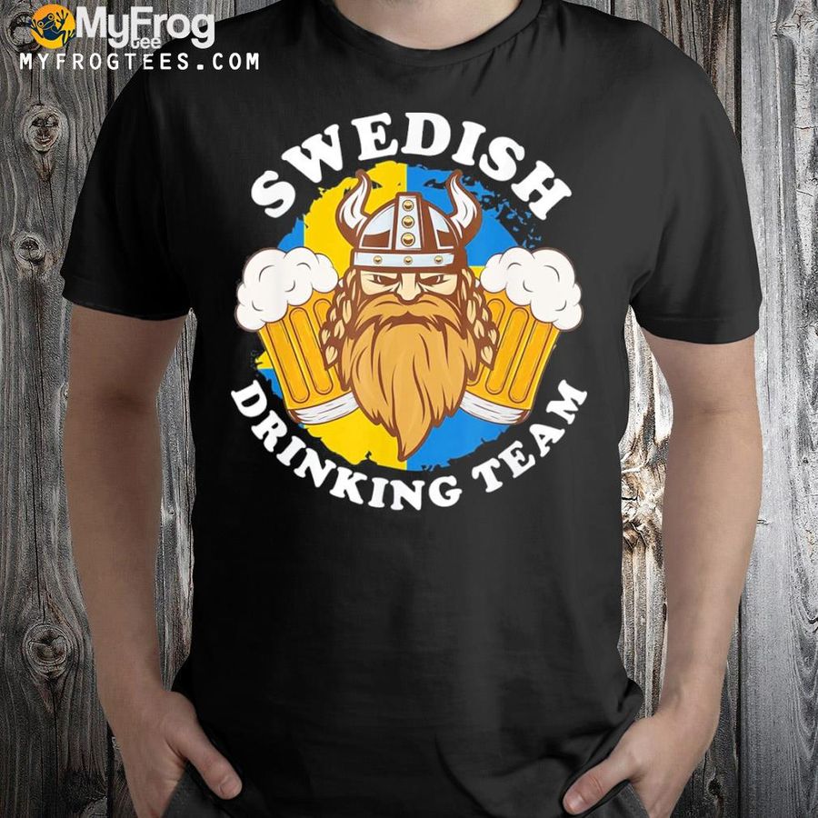 Swedish drinking team beer alcohol party flag viking helmet shirt
