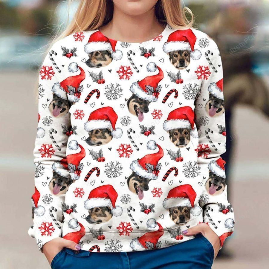 Swedish Vallhund Ugly Christmas Sweater All Over Print Sweatshirt Ugly