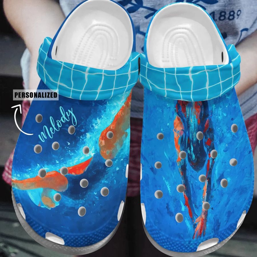 Swimming Passion Personalized Clog Custom Crocs Comfortablefashion Style Comfortable For Women Men Kid Print 3D