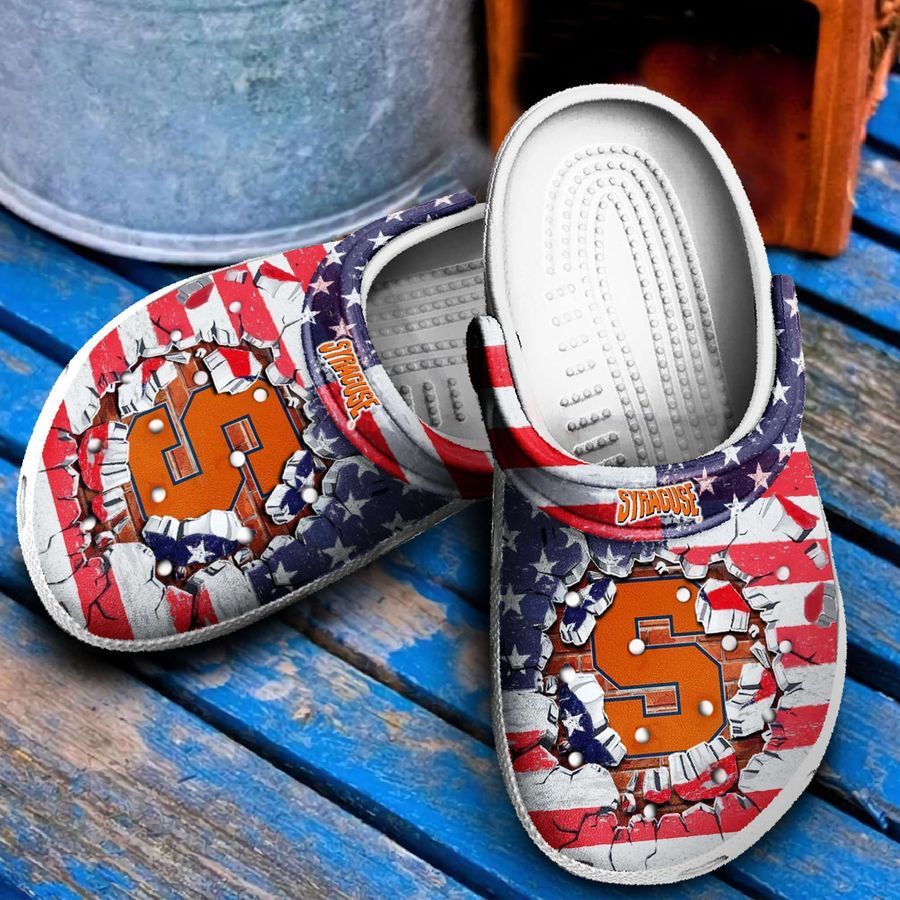Syracuse Orange Men’S Basketball Broken Brick Gift For Fan  Crocs Crocband Clogs, Comfy Footwear Tl97