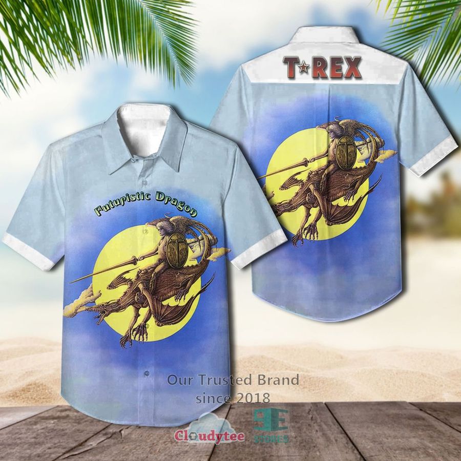 T. Rex Futuristic Dragon 1976 Casual Hawaiian Shirt – LIMITED EDITION