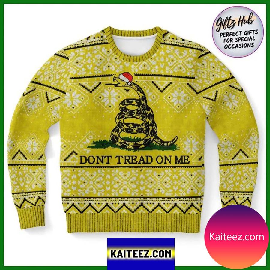 Tacky Don't Tread On Me Christmas Ugly Sweater