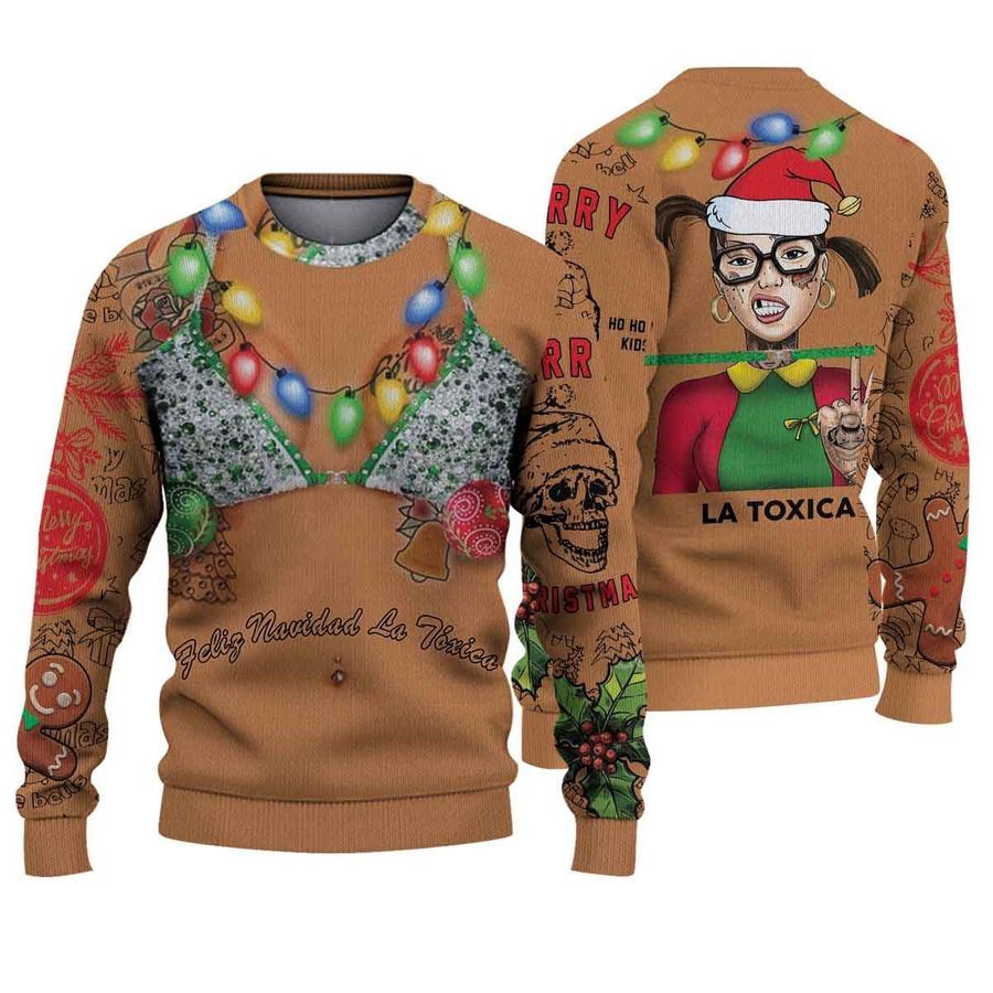 Tacky La Toxica Feliz Navidad Ugly Christmas Ugly Sweater
