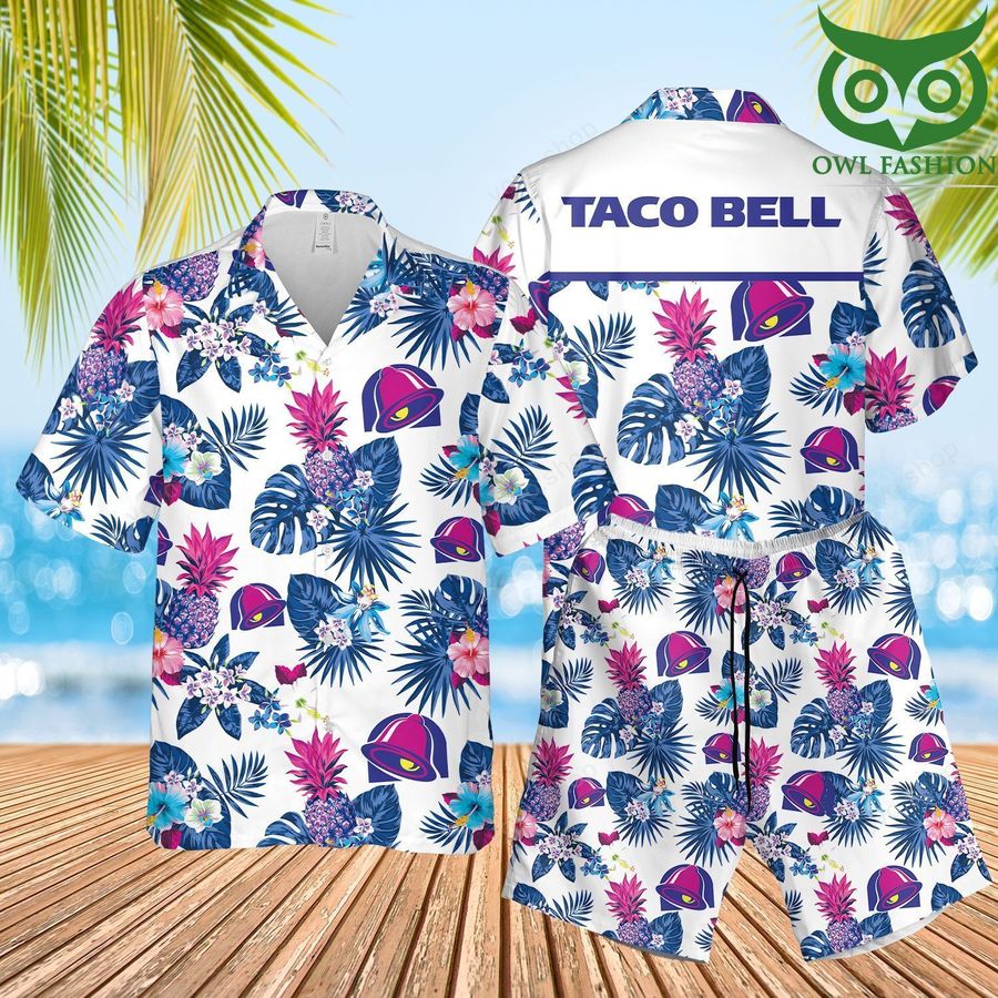 Taco Bell Floral Aloha Hawaiian Shirts And Summer Shorts