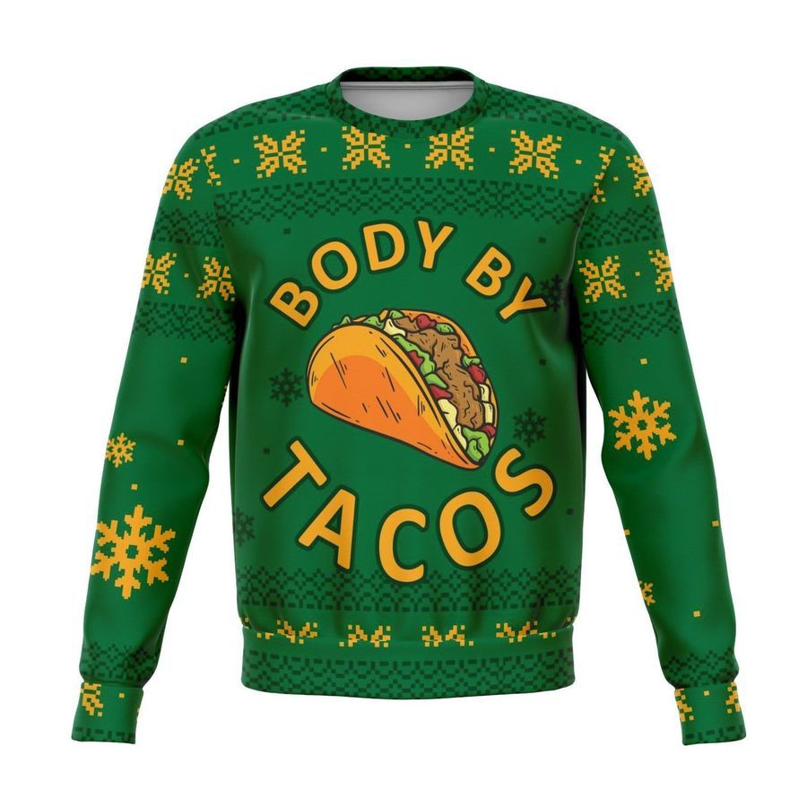 Tacos Ugly Christmas Sweater All Over Print Sweatshirt Ugly Sweater