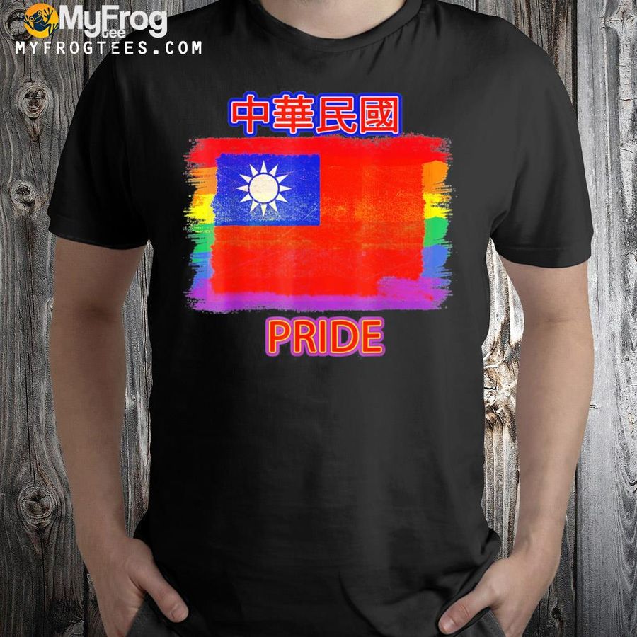 Taiwan flag rainbow flag lgbtq rights and liberties shirt