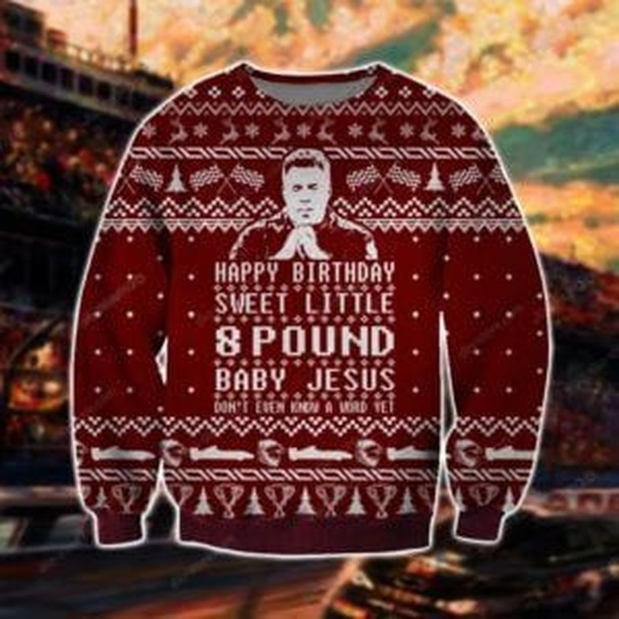 Talladega Nights Knitting Ugly Christmas Sweater All Over Print Sweatshirt